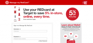 Target Red Credit Card Login