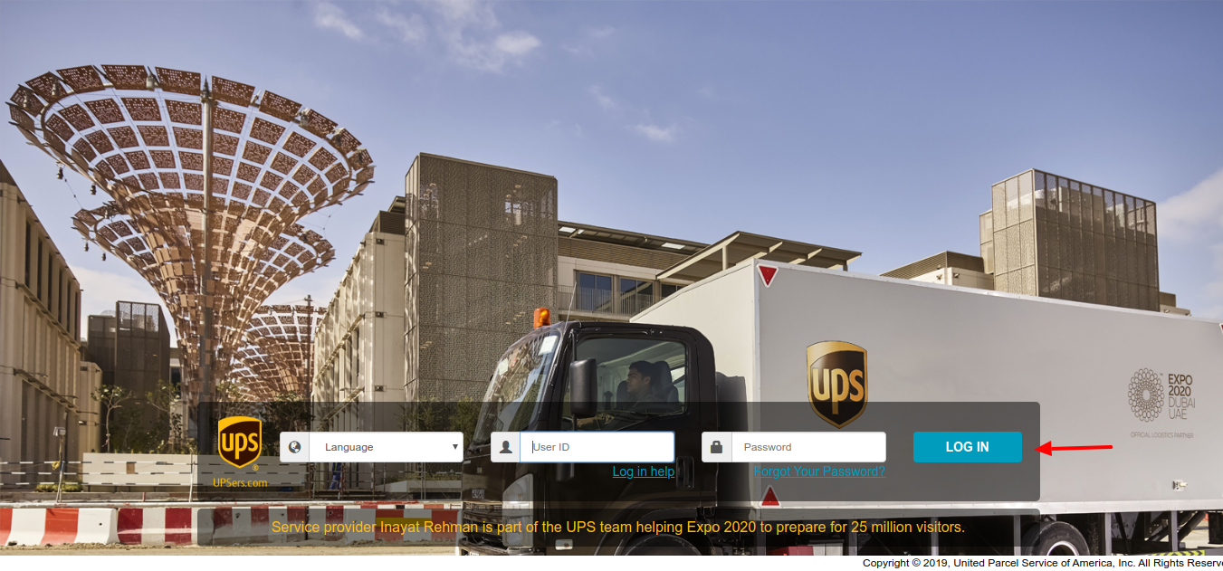 UPS Enterprise Portal Log In