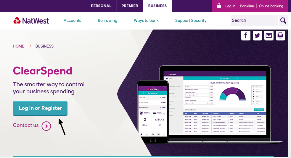 ClearSpend NatWest Register