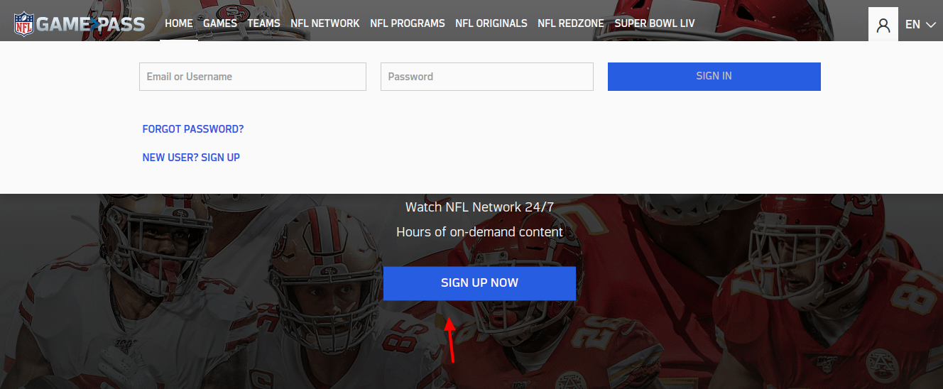 Login To Your NFL Game Pass Account