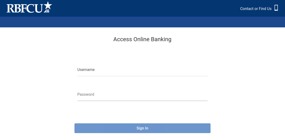 RBFCU Login