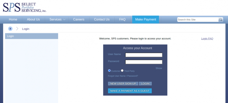 Www spservicing Home Login Access To Select Portfolio Servicing 