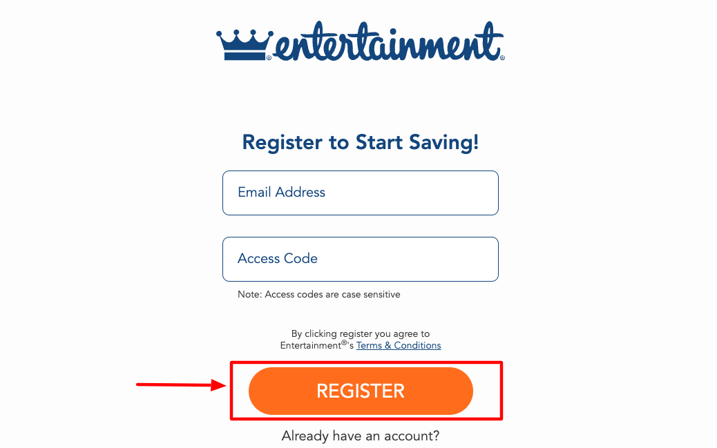 activate entertainment membership register