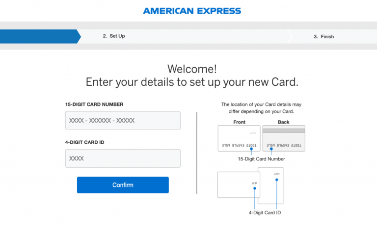 american express credit card activation