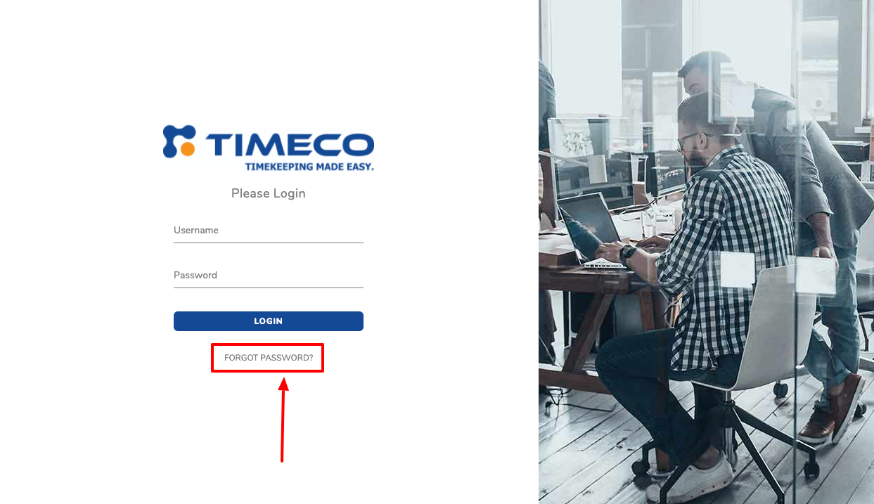 timeco forgot password