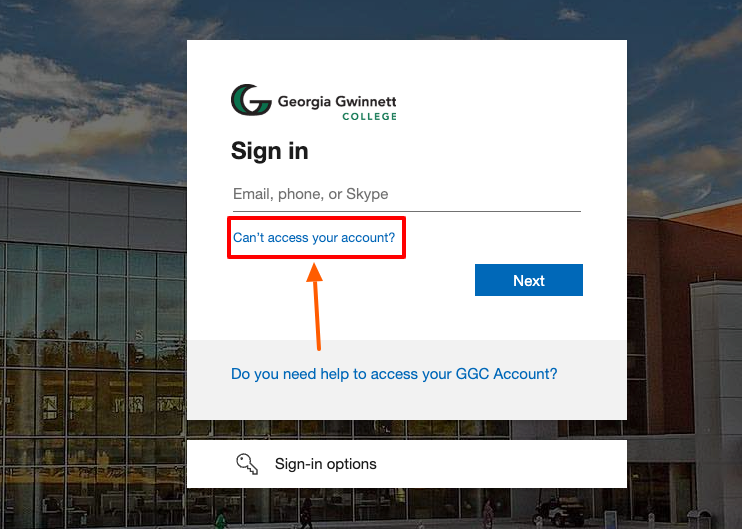 ggc banner forgot password