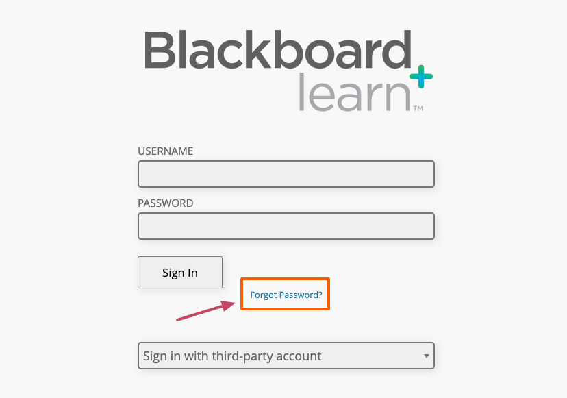 MySlcie blackboard forgot password