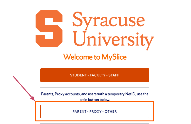 Myslice parent proxy other login page